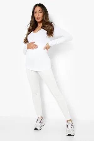 Boohoo Maternity Rib Pintuck Detail Legging