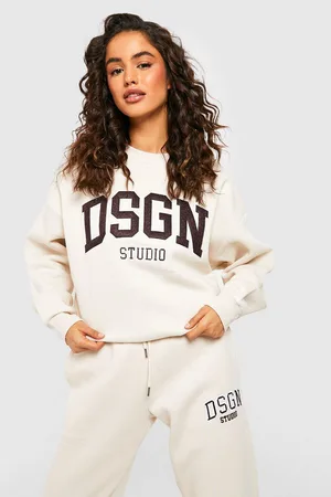 Dsgn Studio Slogan Oversized Sweater And Legging Set