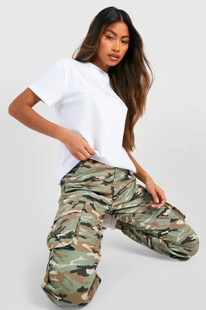 Boohoo High Rise Camo Cargo Woven Jogger