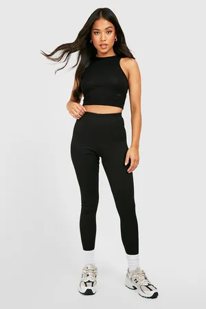 Boohoo Petite Basic Rib Leggings