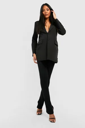 Boohoo Maternity Jersey Split Hem Leggings