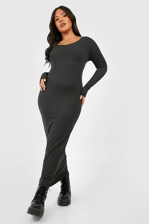 Boohoo Plus Super Soft Jersey Scoop Neck Midaxi Dress