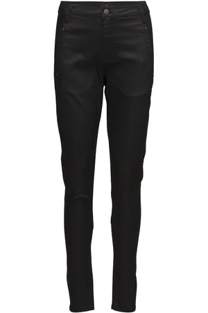 Fiveunits Joliefv Bottoms Trousers Slim Fit Trousers Black