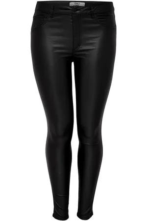 ONLY Carpunk Reg Sk Coated Pants Noos Bottoms Trousers Leather Leggings-Bukser Black