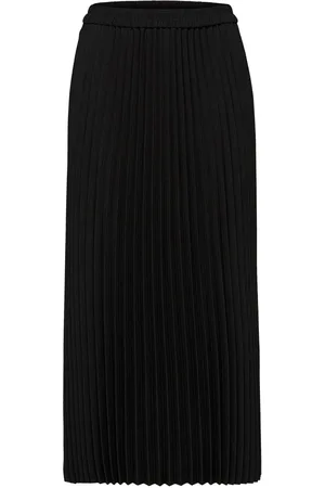 SELECTED Slfalexis Mw Midi Skirt B Noos Knelangt Skjørt Black