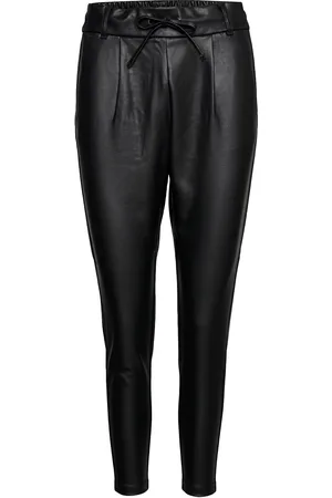 ONLY Onlpoptrash Life Easy Coated Pnt Noos Bottoms Trousers Leather Leggings-Bukser Black