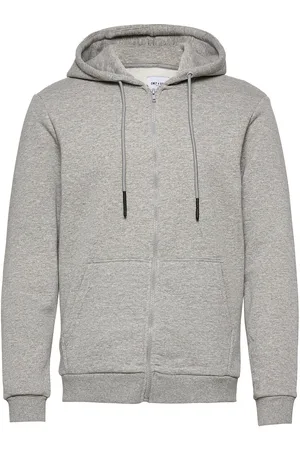 Only & Sons Onsceres Zip Thr. Hoodie Sweat Noos Tops Sweat-shirts & Hoodies Hoodies Grey