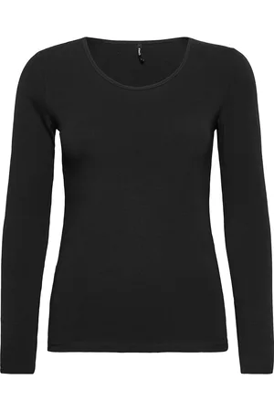 ONLY Onllive Love L/S Ck Top Noos Jrs Tops T-shirts & Tops Long-sleeved Black