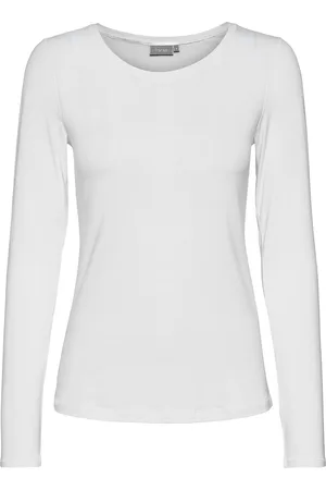 FRANSA Frkasic 1 Tshirt Tops T-shirts & Tops Long-sleeved White