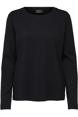 SELECTED Slfstandard Ls Tee Noos Tops T-shirts & Tops Long-sleeved Black