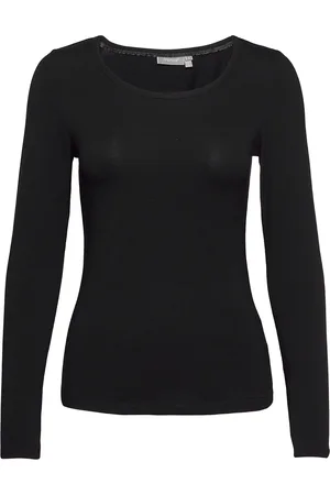 FRANSA Frkasic 1 Tshirt Tops T-shirts & Tops Long-sleeved Black