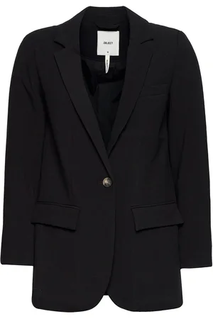 Object Objsigrid L/S Blazer Noos Blazers Single Breasted Blazers Black