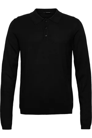 Only & Sons Onswyler Life Ls Polo Knit Tops Knitwear Long Sleeve Knitted Polos Black