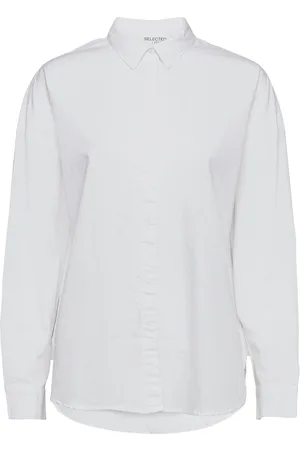 SELECTED Slfhema Ls Shirt B Tops Shirts Long-sleeved White