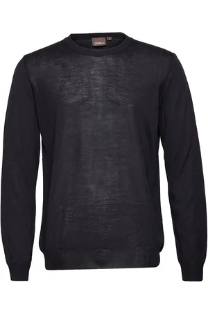 Oscar Jacobson Custer Roundneck Designers Knitwear Round Necks Navy