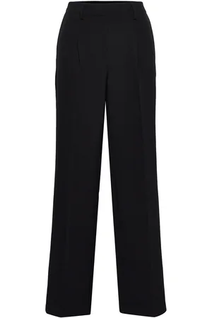 My Essential Wardrobe 29 The Tailored Pant Bottoms Trousers Straight Leg Black