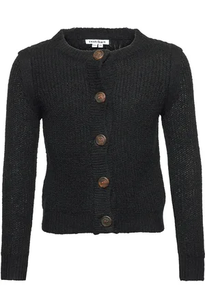 CostBart Cbprima Knitted Cardigan Tops Knitwear Cardigans Black