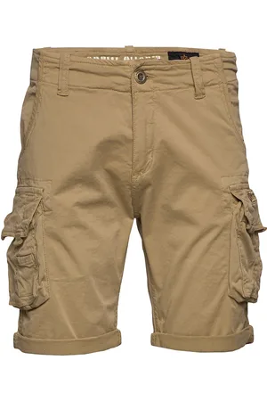 Alpha Industries Crew Short Designers Shorts Cargo Shorts Beige