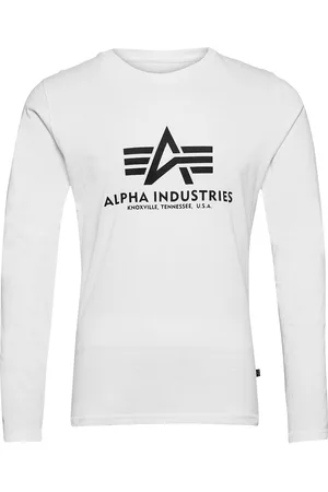 Alpha Industries Basic T - Ls Designers T-shirts Long-sleeved White