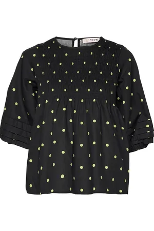 A-View Sisse Blouse Tops Blouses Short-sleeved Black