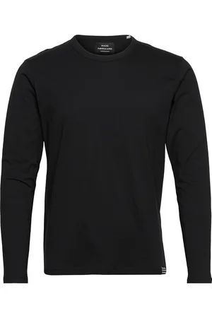 Mads Norgaard Organic Thor Tee Ls Tops T-shirts Long-sleeved Black