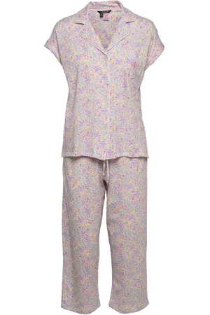 Ralph Lauren Dame Pyjamaser - Lrl S/S Notch Collar Capri Pj Set Pyjamas Multi/mønstret