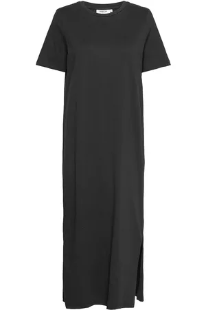 MSCH Mschliv Organic Ss Dress Maxikjole Festkjole Black