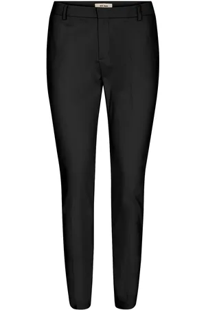 Mos Mosh Mmabbey Night Pant Bottoms Trousers Slim Fit Trousers Black