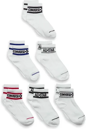 Converse 6W-6Pk Crew Sock Sokker Strømper White
