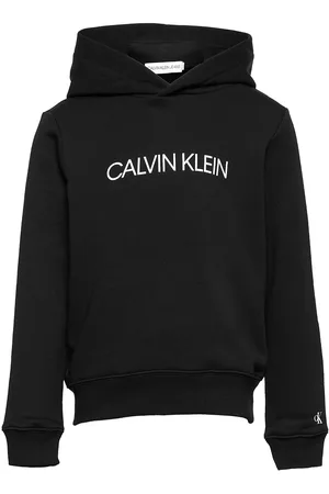Calvin Klein Institutional Logo Hoodie Tops Sweat-shirts & Hoodies Hoodies Black