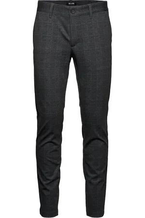 Only & Sons Onsmark Slim Check Pants 9887 Noos Bottoms Trousers Formal Black