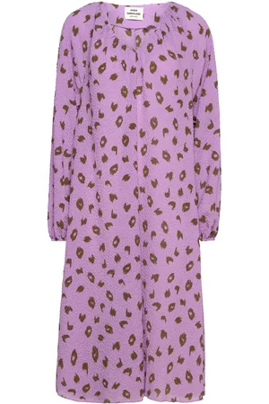 Mads Norgaard Bumpy Flower Bellini Dress Knelang Kjole Purple