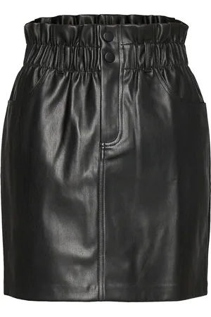 ONLY Onlmaiya-Miri Life Faux L. Skrt Pnt Noos Kort Skjørt Black