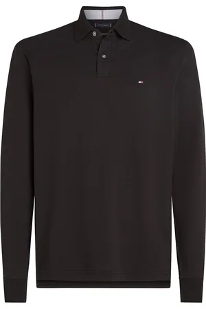 Tommy Hilfiger 1985 Regular Ls Polo Tops Polos Long-sleeved Black