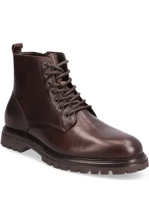Bianco Biagil Lace Up Boot Soft Texas Støvletter Med Snøring Brown