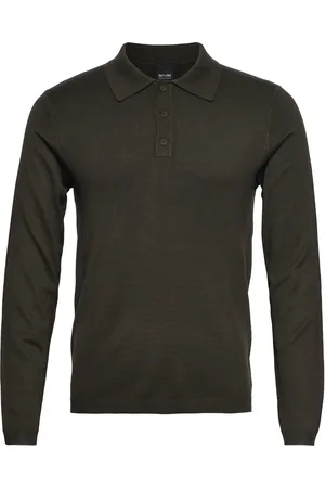 Only & Sons Onswyler Life Ls Polo Knit Tops Knitwear Long Sleeve Knitted Polos Black