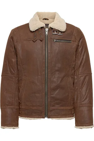 Jofama Axel Classic Pile Suede Jacket Skinnjakke Skinnjakke Brown