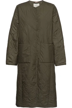 Rosemunde Recycle Polyester Coat Vattert Jakke Khaki Green