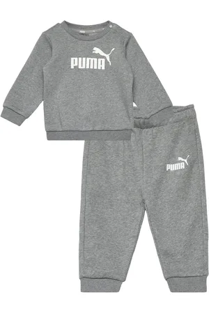 PUMA Minicats Ess Crew Jogger Fl Sport Sweatsuits Grey