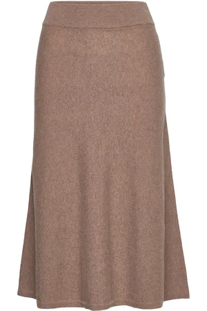 GANT Superfine Lambswool Skirt Knelangt Skjørt Beige