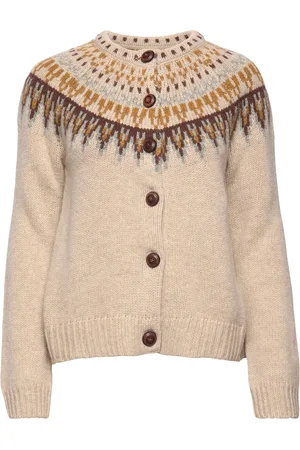 Jumperfabriken Joelle Cardigan Tops Knitwear Cardigans Beige