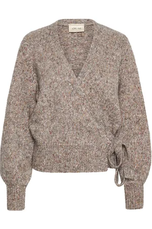 Cream Kiaracr Knit Wrap Blousen Tops Knitwear Cardigans Beige