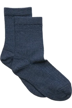 mp Denmark Wool Rib Socks Sokker Strømper Blue
