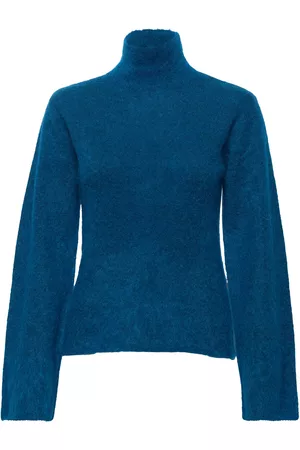Gestuz Mandagz Ls Pullover Tops Knitwear Turtleneck Blue