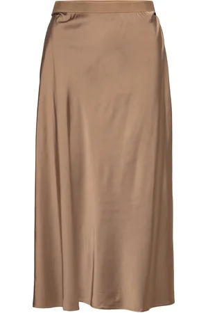 Munthe Babe Knelangt Skjørt Beige