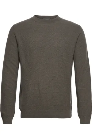 SIR of Sweden Harald Tops Knitwear Round Necks Khaki Green