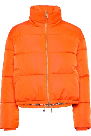 Coster Copenhagen Short Puffer Jacket Fôret Jakke Orange