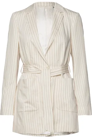 GANT D2. Pinstripe Belted Blazer Blazers Belted Blazers Multi/patterned