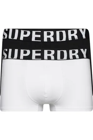 Superdry Trunk Dual Logo Double Pack Boksershorts White