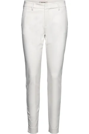 Mos Mosh Mmabbey Night Pant Bottoms Trousers Slim Fit Trousers Cream